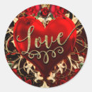 Search for red gold heart stickers Elegant