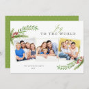 Search for joy to the world photo christmas cards Watercolor