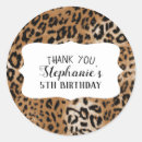 Search for leopard print birthday stickers Jungle