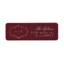Search for burgundy gold return address labels Classic
