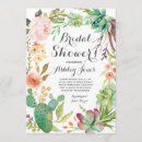Search for cactus bridal shower invitations Succulents