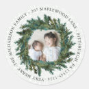 Search for pine wreath stickers Return address