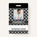 Search for black and white id badges Blue