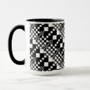 Search for black and white square pattern mugs Chequerboard