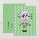 Search for golf party invitation postcards Modern