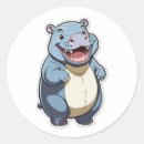 Search for cartoon hippo stickers Happy