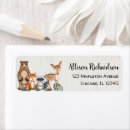 Search for forest animals return address labels Rustic