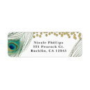 Search for gold feather return address labels Chic