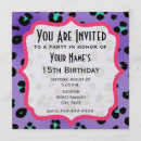 Search for purple leopard invitations Party