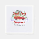 Search for red truck napkins First birthday