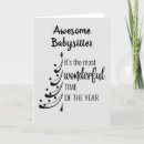 Search for babysitter cards Tree