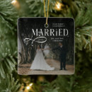 Search for wedding first christmas tree decorations Merry and married