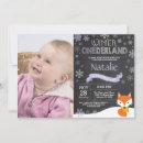 Search for holiday 1st birthday invitations Winter onederland