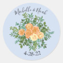 Search for blue and peach wedding stickers Rose