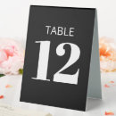 Search for black and white table cards Unique