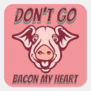 Search for funny bacon stickers Pig