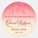 Search for red glitter stickers Sweet 16
