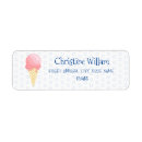 Search for ice cream return address labels Birthday party