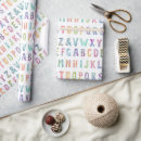 Search for alphabet wrapping paper Birthday