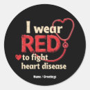 Search for heart disease stickers Red