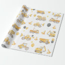 Search for construction birthday party wrapping paper Modern