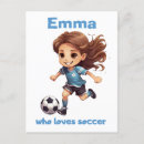 Search for soccer postcards Girl