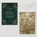 Search for dark green and gold invitations Elegant
