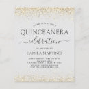 Search for gold glitter quinceanera invitations White