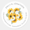 Search for sunflower address stickers Boho