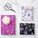 Search for purple snowflake wrapping paper Pattern