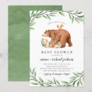 Search for woodland animals baby shower invitations Watercolor greenery