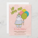 Search for hippo birthday invitations Cartoon