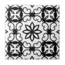 Search for black and white flowers tiles Classic