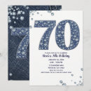 Search for 70th with bling birthday invitations Party