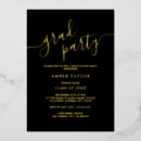 Search for gold graduation invitations Black and gold