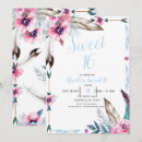 Search for bohemian sweet 16 invitations Rustic