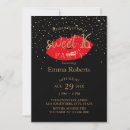 Search for red gold sweet 16 invitations Modern