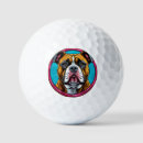 Search for bulldog golf balls Illustration