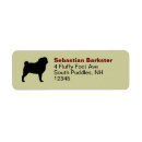 Search for pug return address labels Dog lover