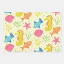 Search for seashell wrapping paper Seahorse