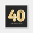 Search for happy 40 40th birthday napkins Party