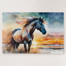 Search for beautiful horse puzzles Sunset