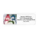 Search for red scarf return address labels Watercolor