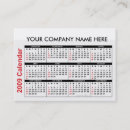 Search for calendar business cards Red