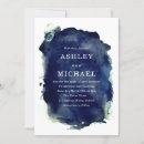 Search for midnight wedding invitations Watercolor