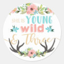 Search for young wild and three stickers Boho