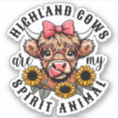 Search for scottish highland cattle stickers Moo