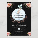 Search for floral pumpkin baby shower invitations Blue