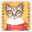 Search for cat coffee stickers Pets