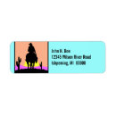 Search for western style return address labels Cowboy
